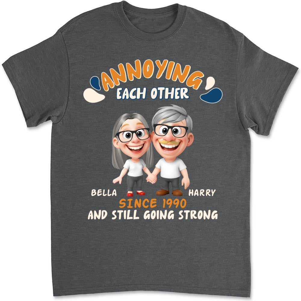 Custom Anniversary Keepsake Gifts For Couple • Caricature Love Couple - Personalized Shirt