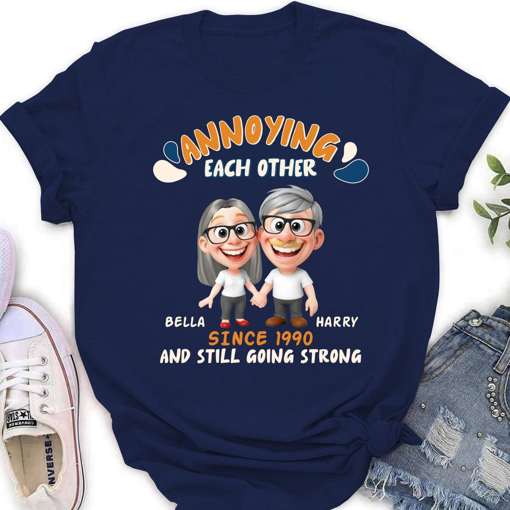Custom Anniversary Keepsake Gifts For Couple • Caricature Love Couple - Personalized Shirt