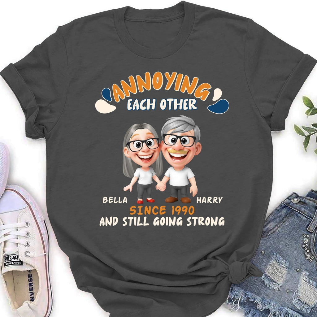 Custom Anniversary Keepsake Gifts For Couple • Caricature Love Couple - Personalized Shirt