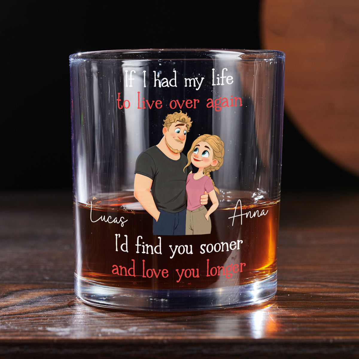 Custom Christmas Anniversary Birthday Drinkware Gifts for Husband • Love You So Much - Personalized Whiskey Glass