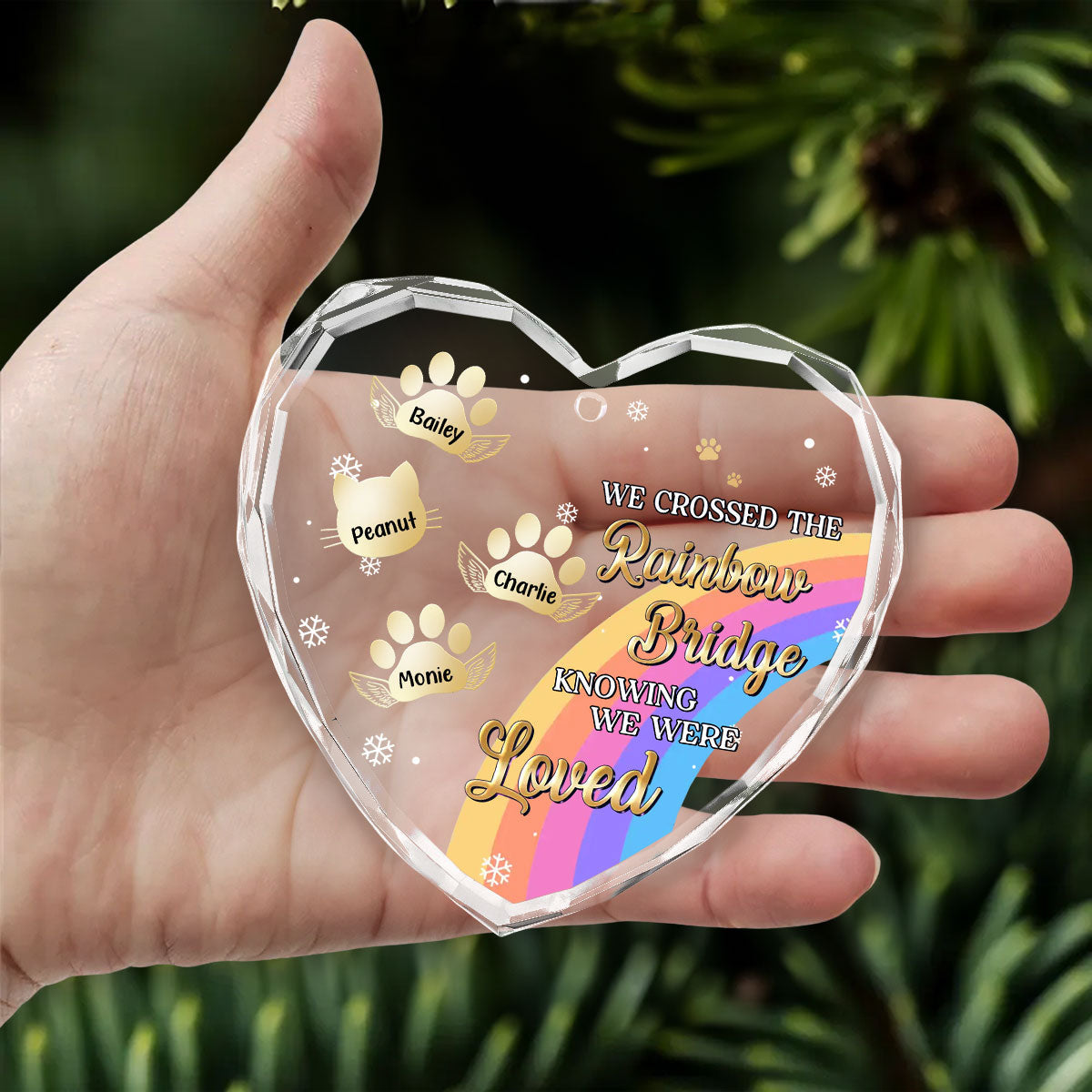 Custom Keepsake Christmas Ornament •  I Was Loved - Personalized Glass Ornament