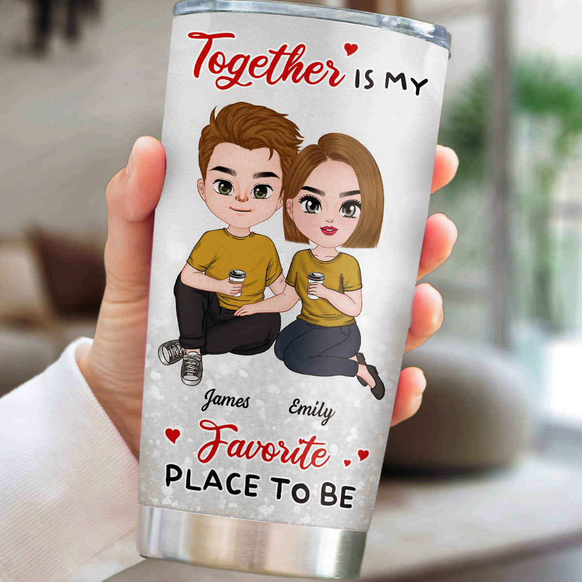 Together Is My Favorite Place To Be - Personalized Tumbler