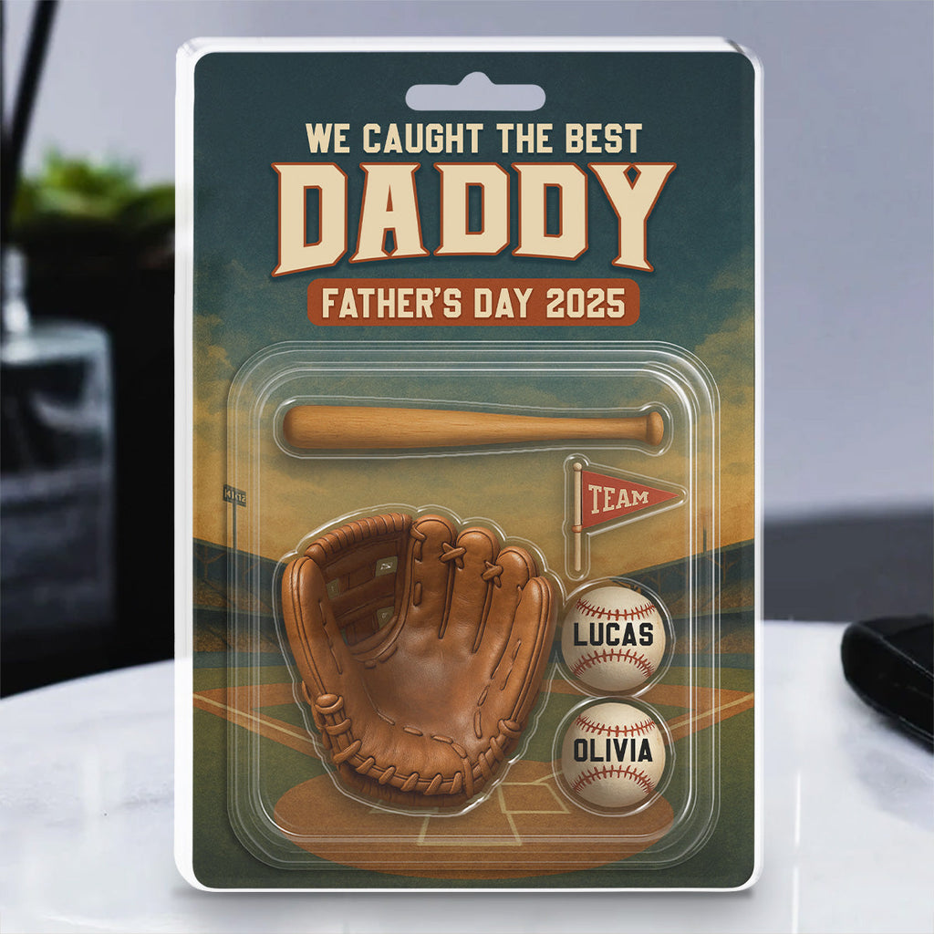 Custom Father's Day Decor, Gift for Dad & Grandpa • Baseball Daddy - Personalized Acrylic Plaque