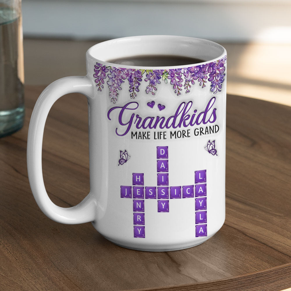 Custom Christmas & Birthday Gift For Grandma • Our Grandma - Personalized 3D Inflated Effect Mug