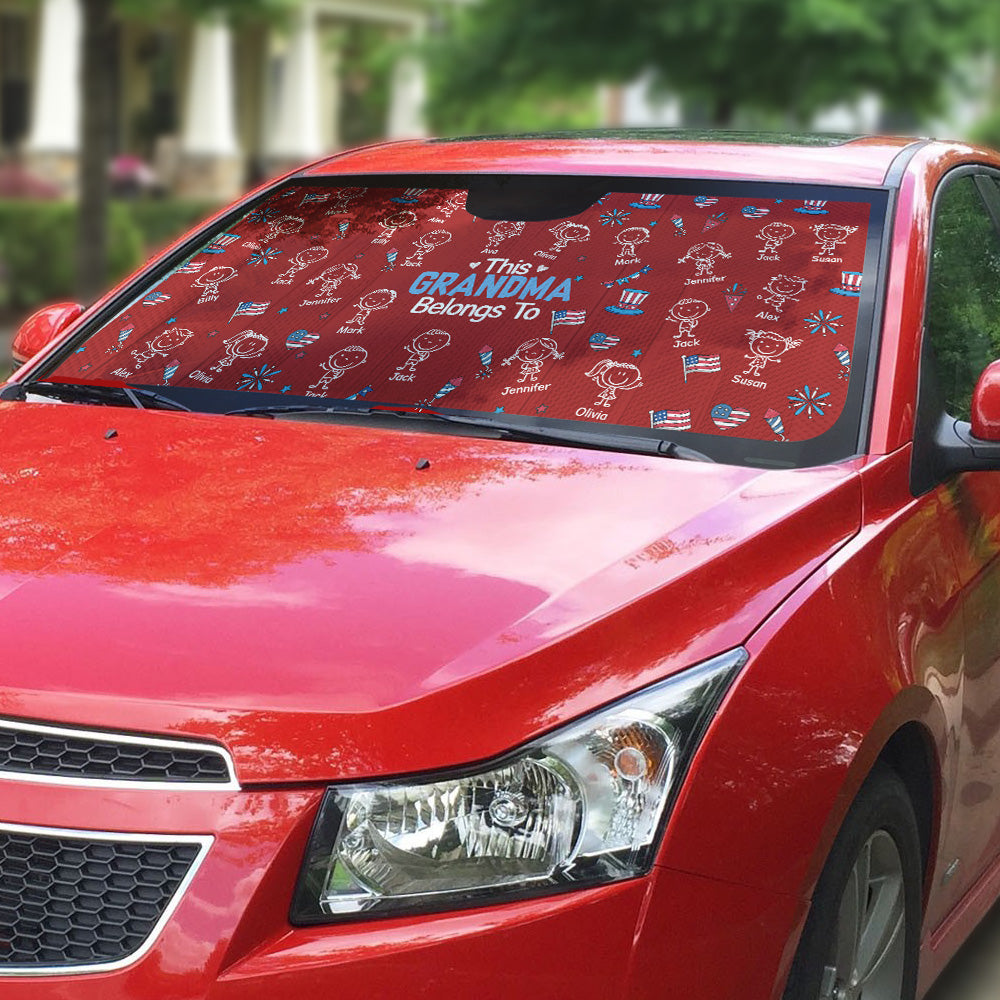 Papa America - Personalized Car Sunshade