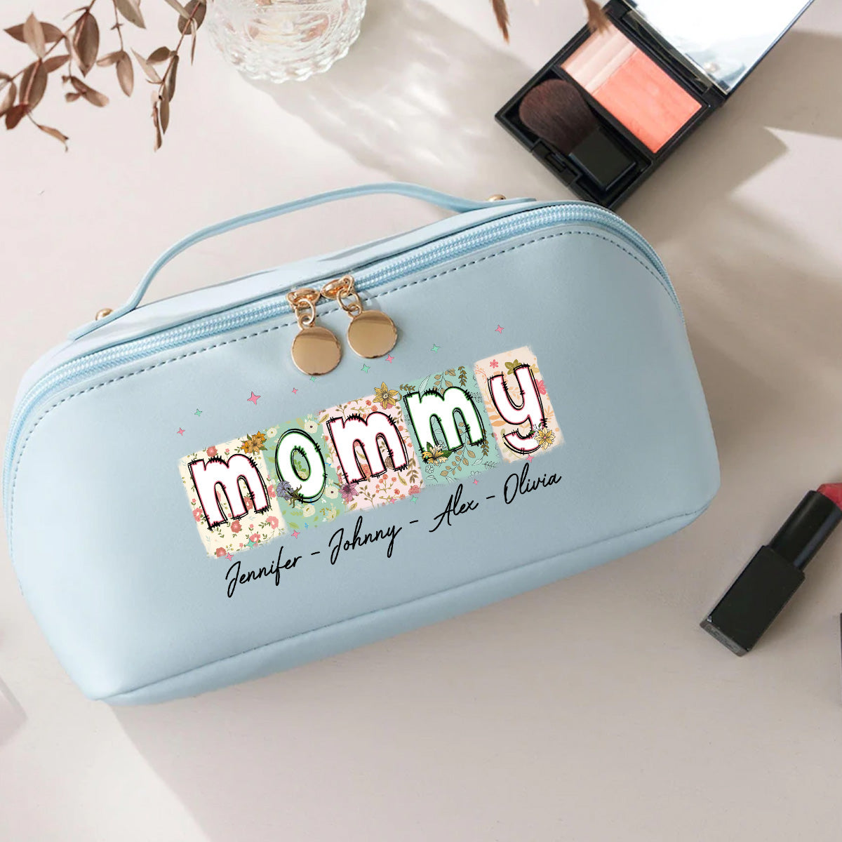 You Are The Piece That Holds Us Together - Personalized Leather Makeup Bag
