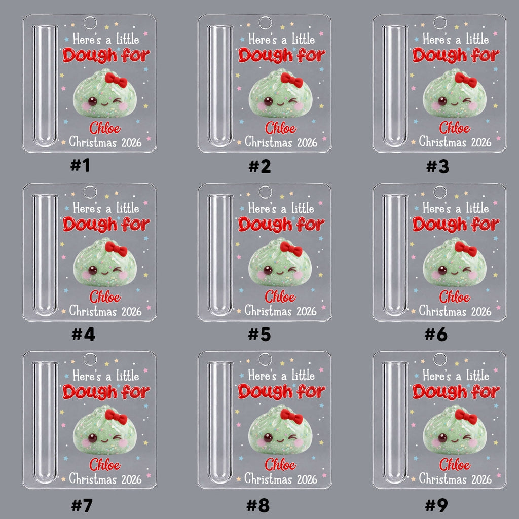 Custom Family Ornament, Christmas Gift for Family Members •  Personalized Christmas Dumpling Squishy - Personalized Cash Gift Ornament