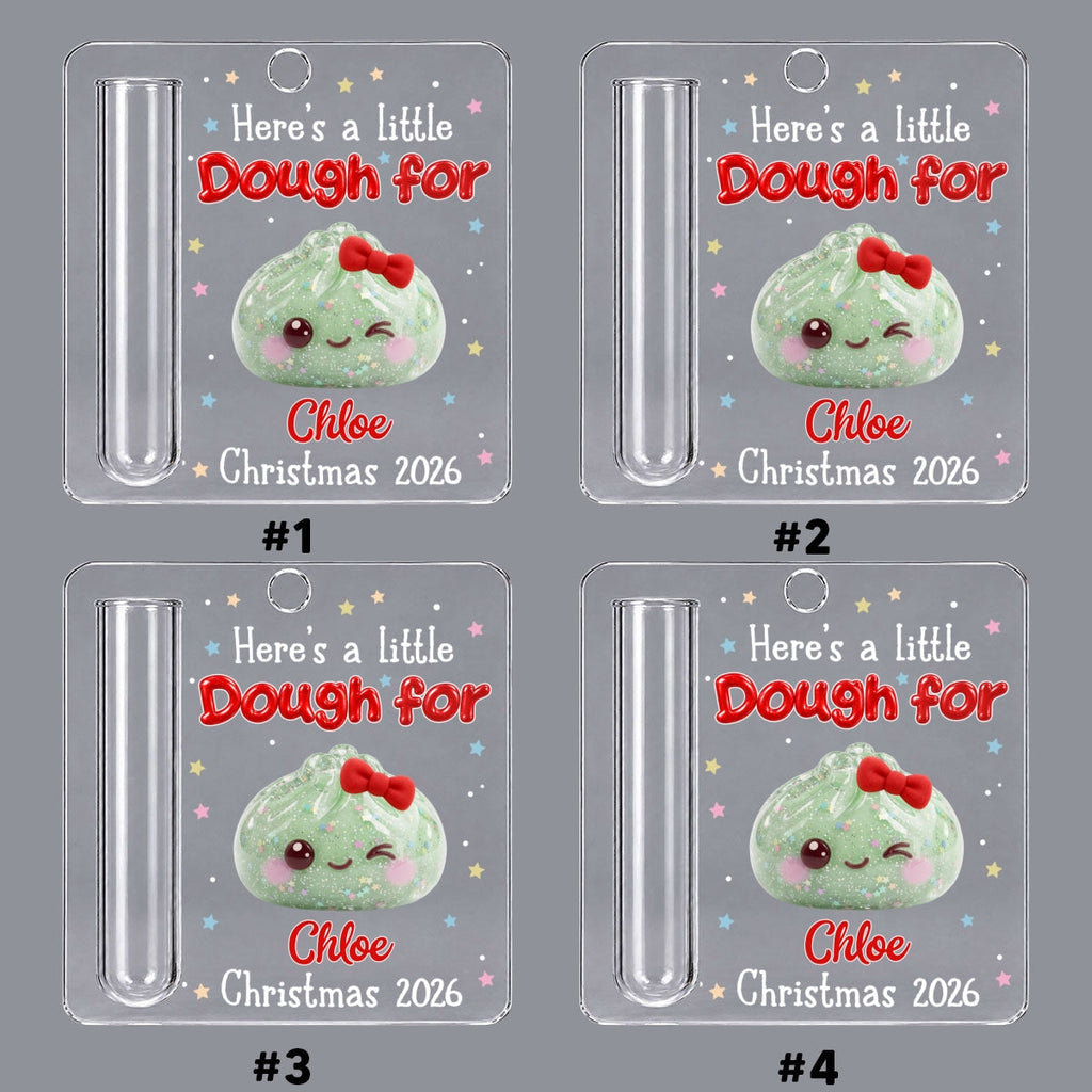 Custom Family Ornament, Christmas Gift for Family Members •  Personalized Christmas Dumpling Squishy - Personalized Cash Gift Ornament