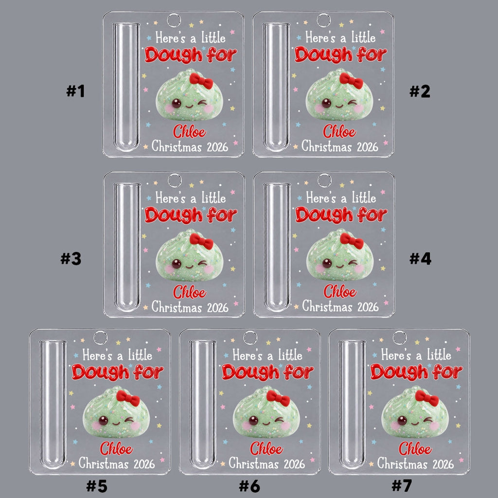 Custom Family Ornament, Christmas Gift for Family Members •  Personalized Christmas Dumpling Squishy - Personalized Cash Gift Ornament