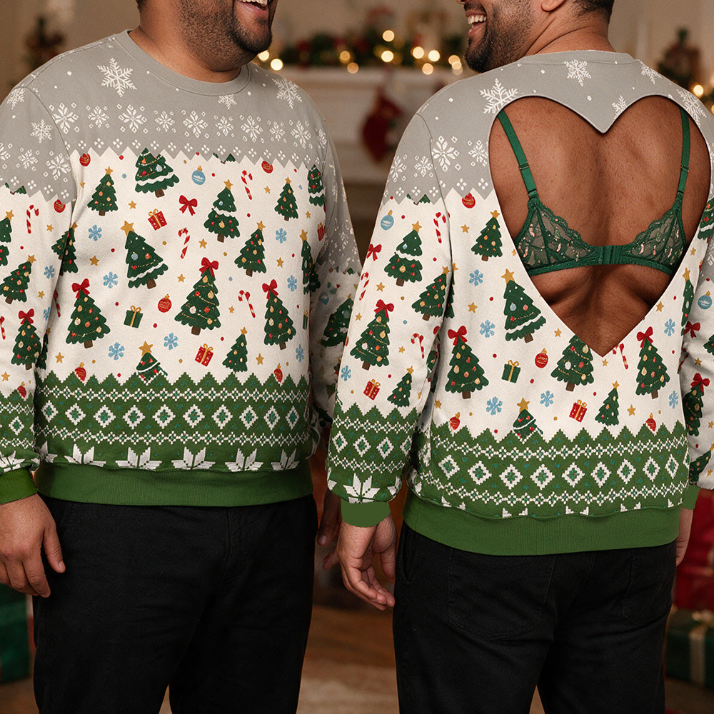 Custom Funny Ugly Sweatshirt, Couple Christmas Gift • Funny Man - Personalized All-Over-Print Sweatshirt