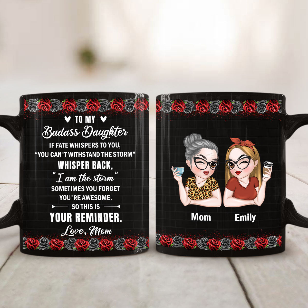 Custom Mother's Day Gift for Daughter • For The Strongest Daughter - Personalized Coffee Mug
