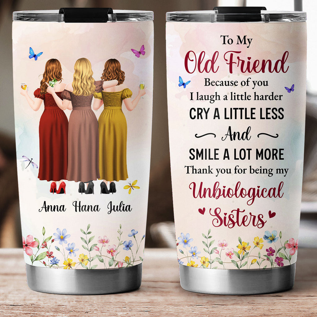 Custom Christmas Birthday Gifts For Best Friend • Old Friend Unbiological Sister - Personalized Tumbler