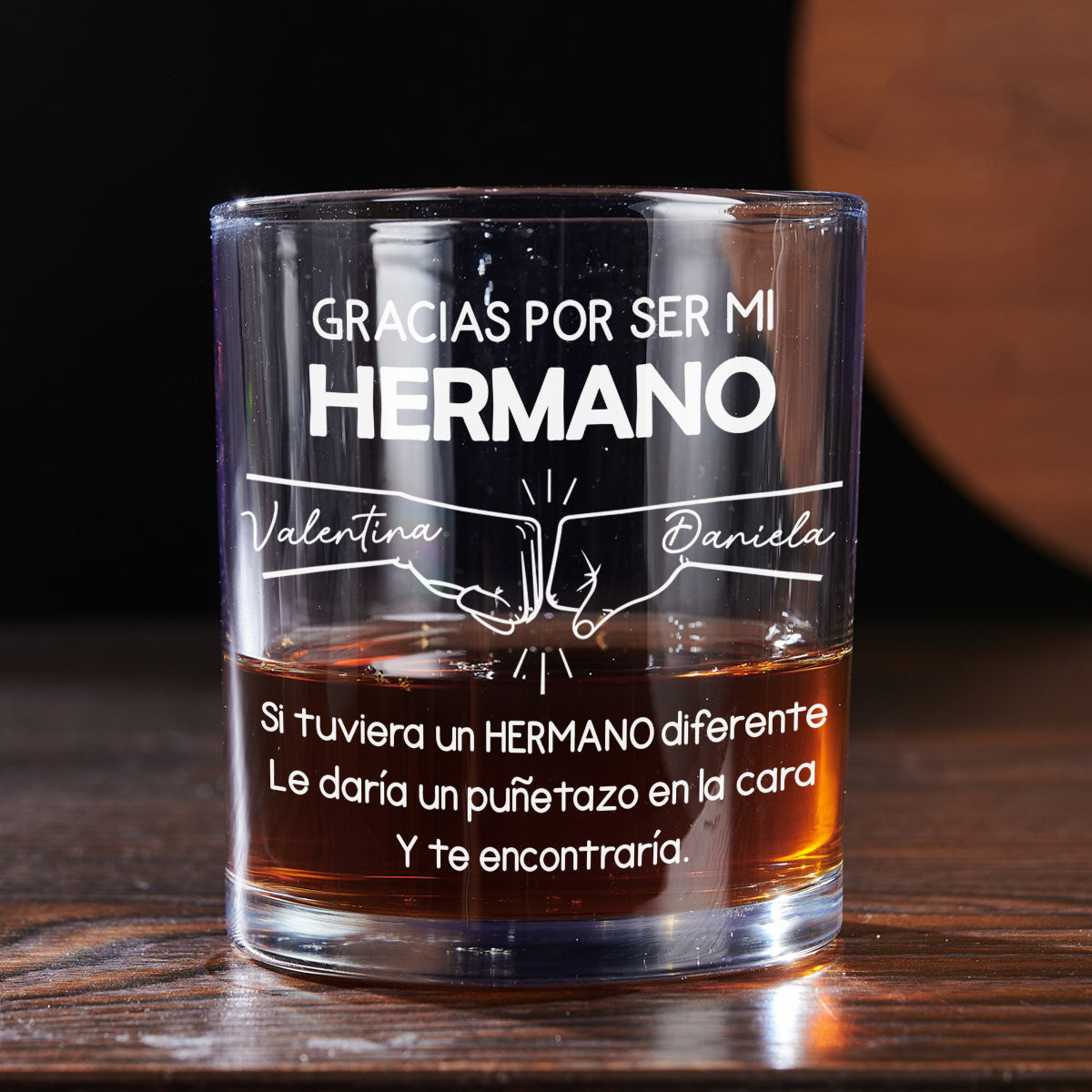 Thanks For Being My Brother 2 - Personalized Whiskey Glass