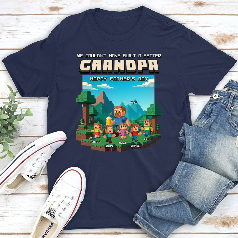 Custom Father's Day, Special Gift for Dad & Grandpa • Built A Better Grandpa - Personalized Shirt