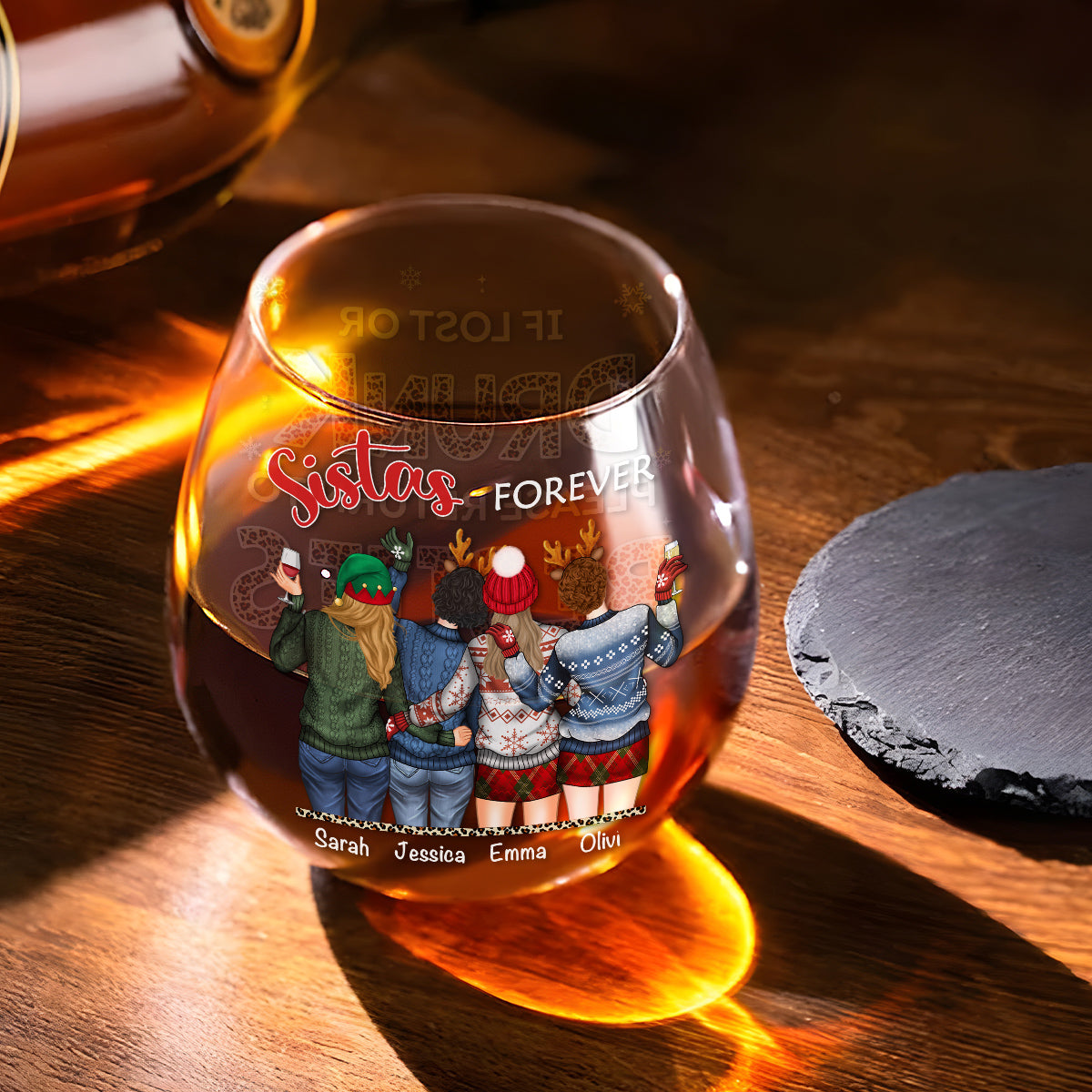Bestie Drunk - Personalized Wine Glass