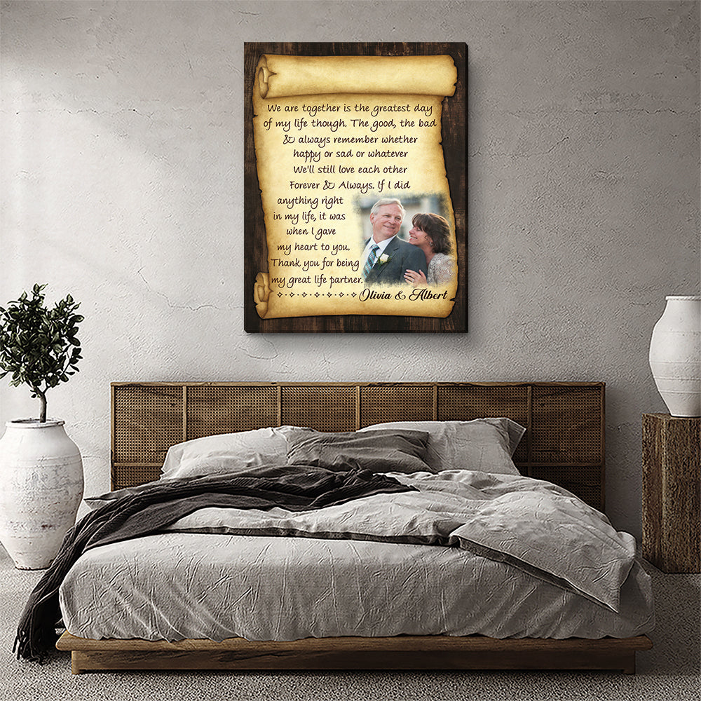 Greatest Day Of My Life - Personalized Photo Canvas