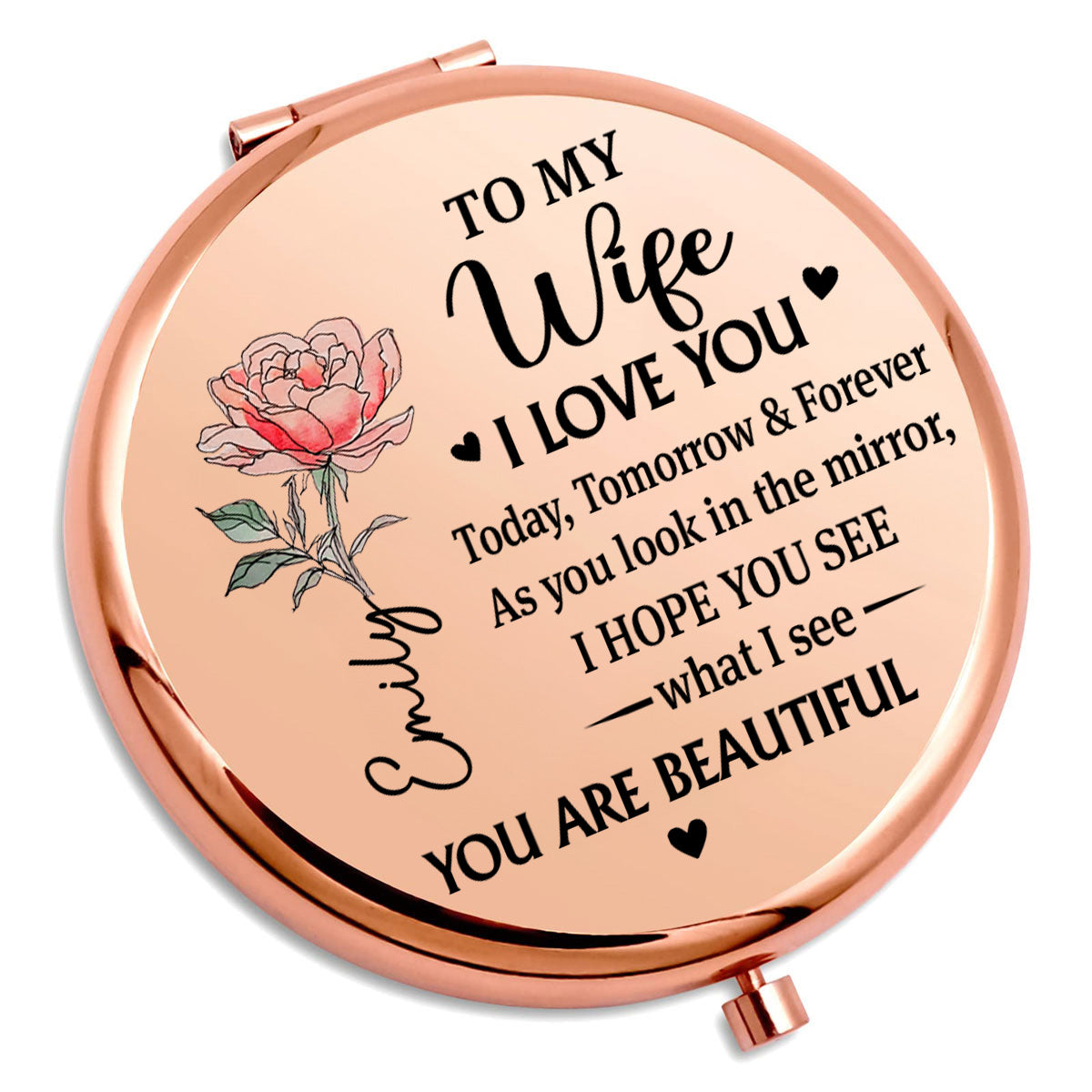 Love Makes You Shine - Personalized Compact Mirror