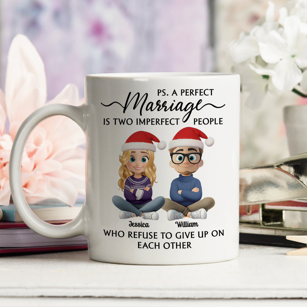 Custom Anniversary Keepsake Gifts For Couple • Perfectly Imperfect Love - Personalized Coffee Mug