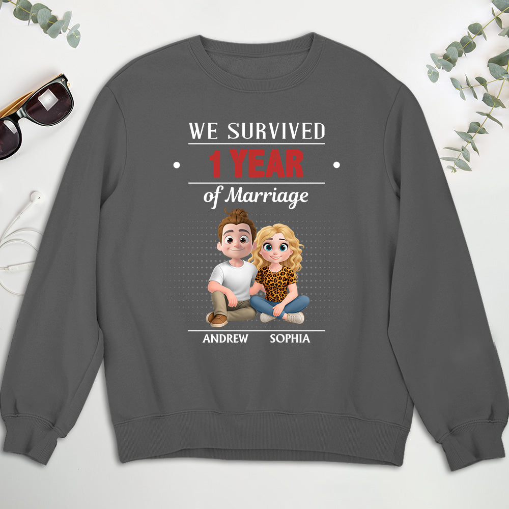 Custom Christmas Anniversary Keepsake Gifts For Husband • We Survived - Personalized Shirt