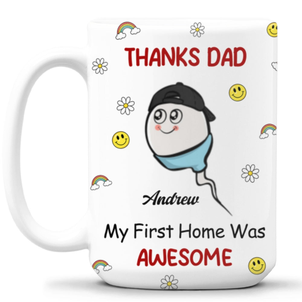 Custom Christmas & Birthday Keepsake Gift • Thanks Dad - Personalized Coffee Mug