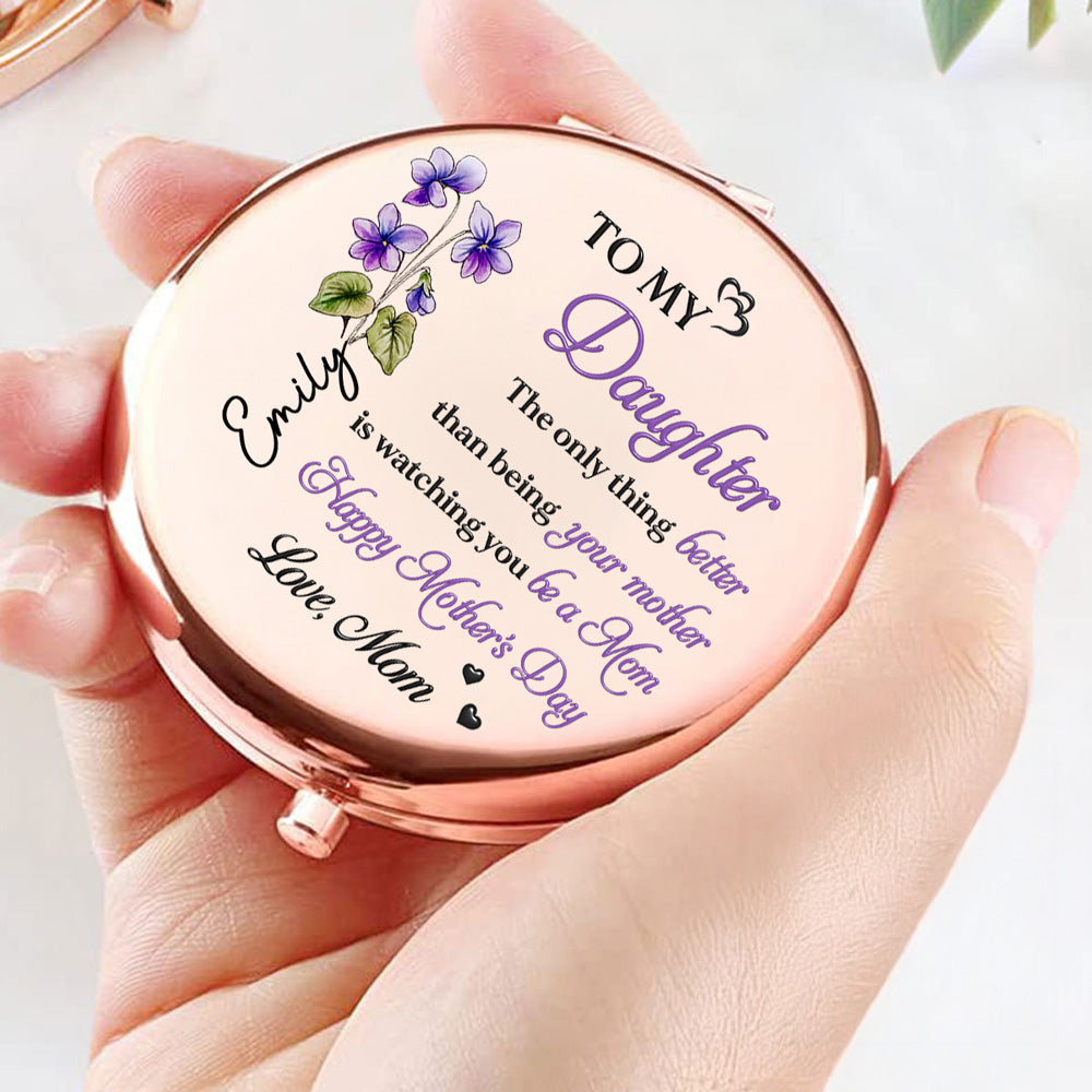Love From Mom Mum - Personalized 3D Effect Compact Mirror