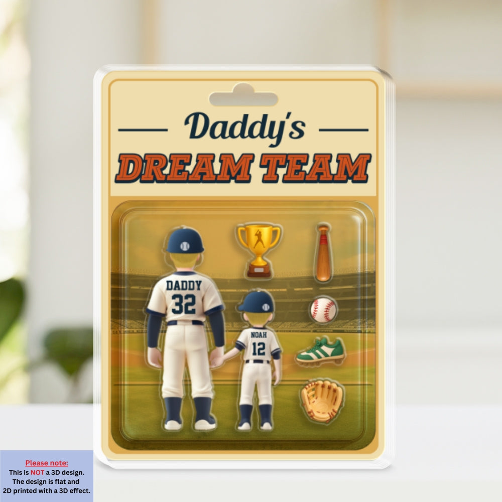 Custom Father's Day Decor, Gift for Dad & Grandpa • Daddy Dream Team - Personalized Acrylic Plaque