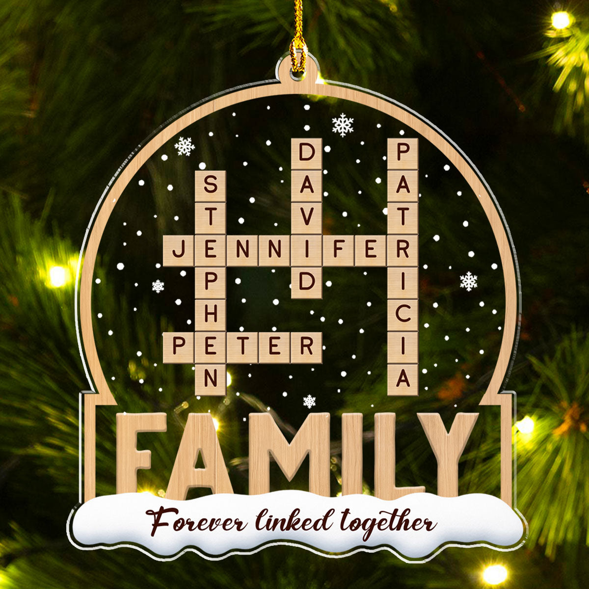 Custom Family Ornament, Christmas Gift for Family Members •  Together We Are Home - Personalized Acrylic Ornament