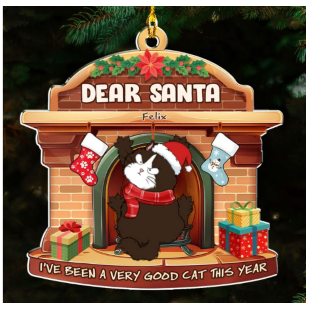 Custom Keepsake Christmas Ornament •  Dear Santa - Personalized Acrylic Ornament