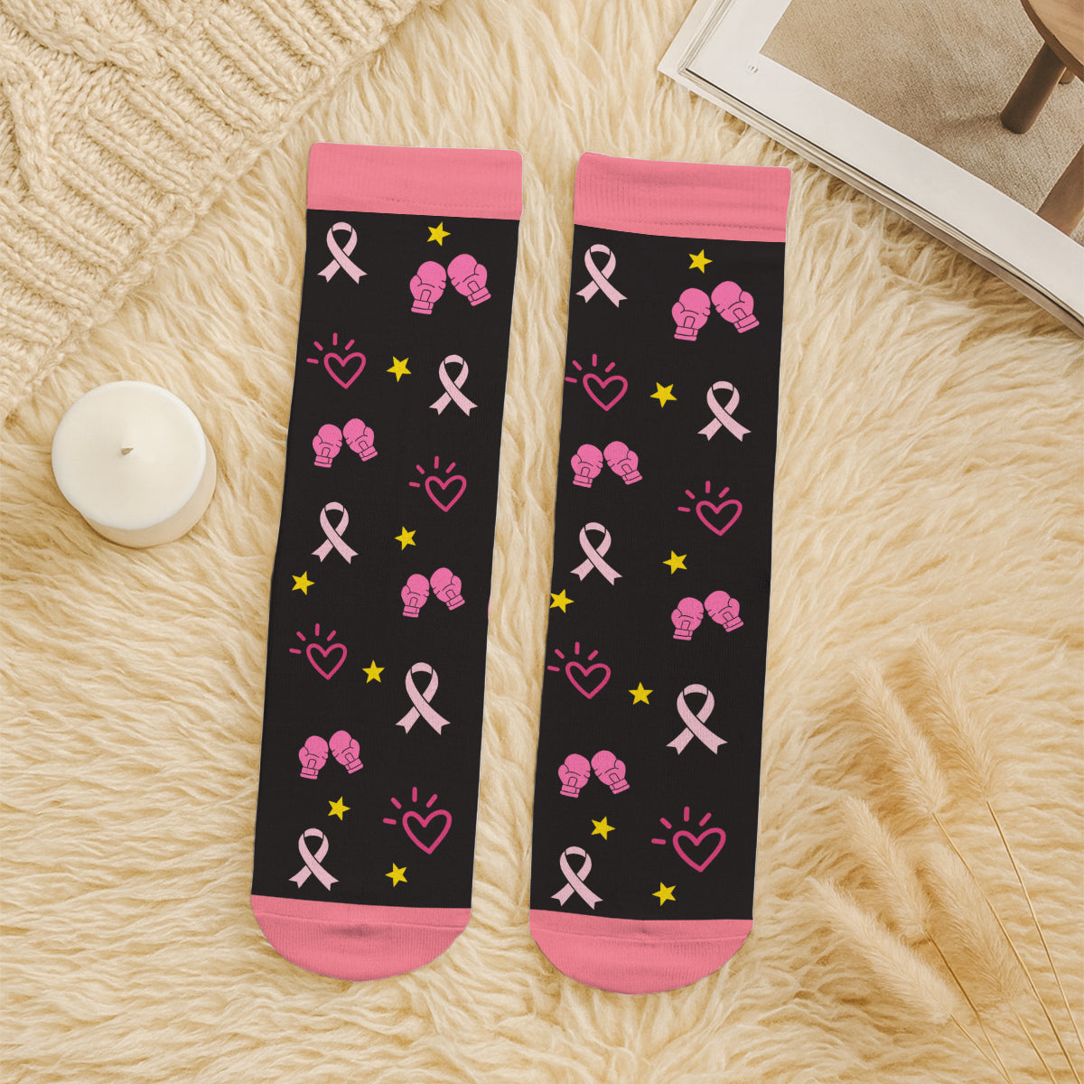 Custom Unique Footwear, Christmas Birthday Gift For Him & Her • Cancer Picked Wrong Woman - Personalized Crew Socks