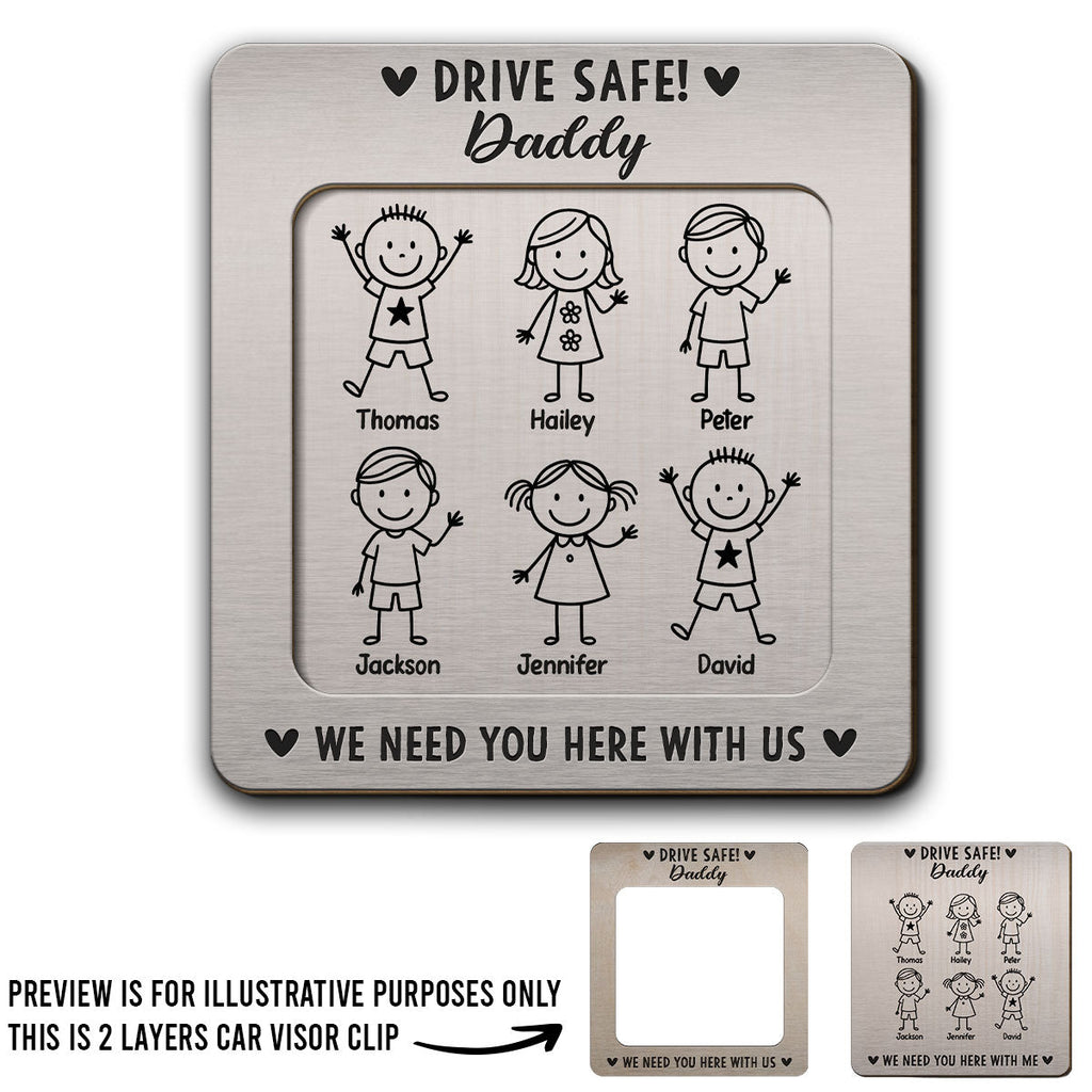 Love You Daddy Grandpa - Personalized Car Visor Clip
