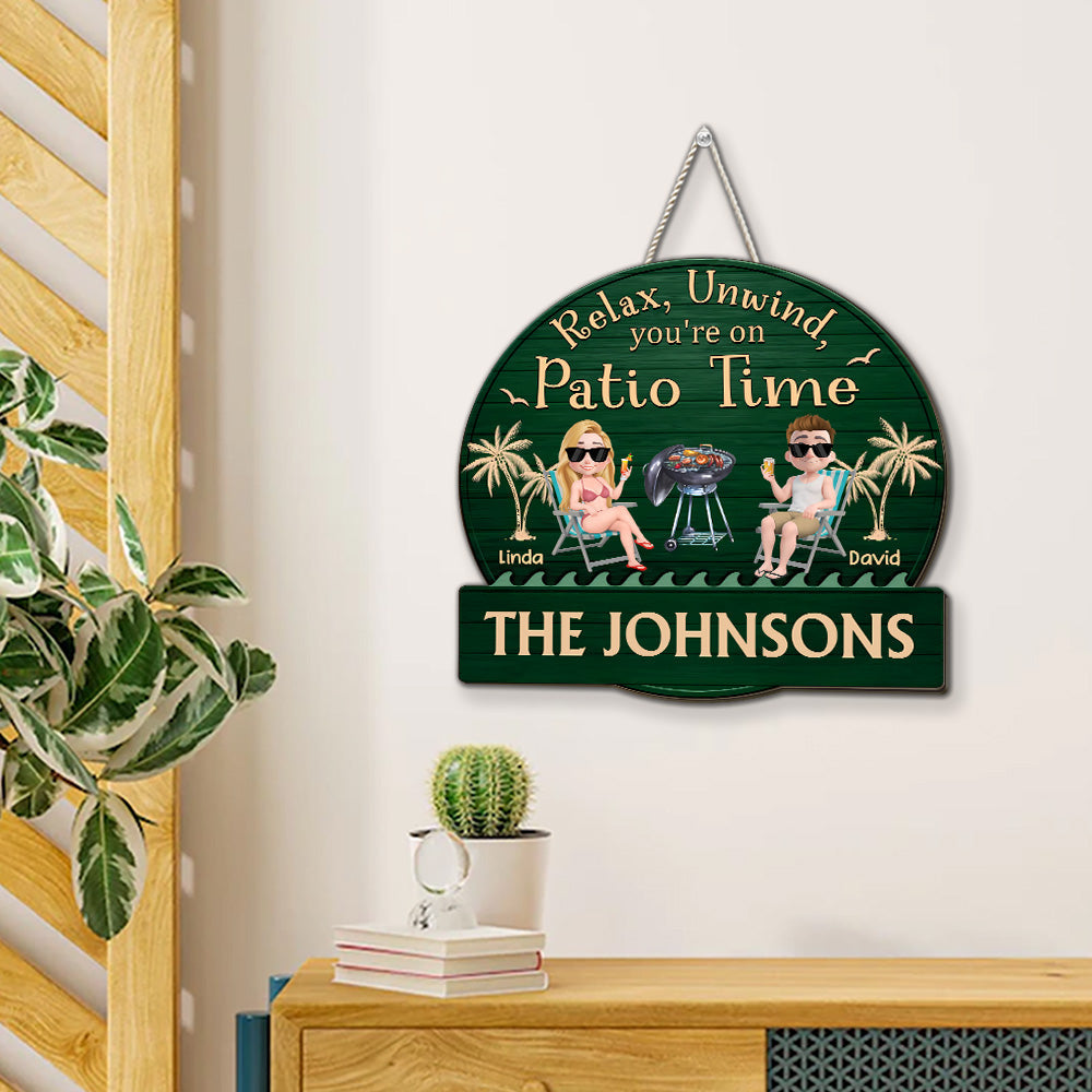 Custom Home & Wall Decor, Birthday & Christmas Gift • It Is Patio Time - Personalized Wood Sign