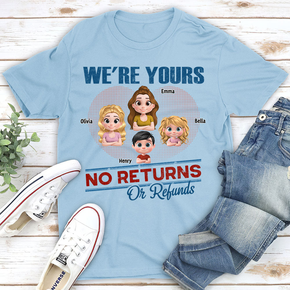 Custom Father's Day, Special Gift for Dad & Grandpa • No Returns Or Refunds Kids- Personalized Shirt