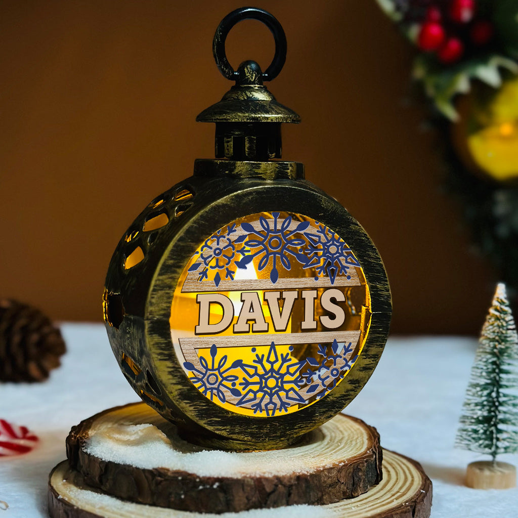 Custom Name Family Christmas Gifts, Holiday Decor • Christmas Is Coming - Personalized Christmas Lantern