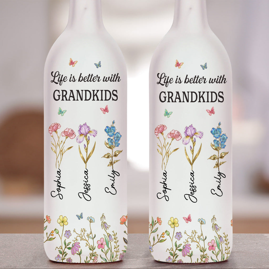 Better Life With Grandkinds - Personalized Bottle Lamp