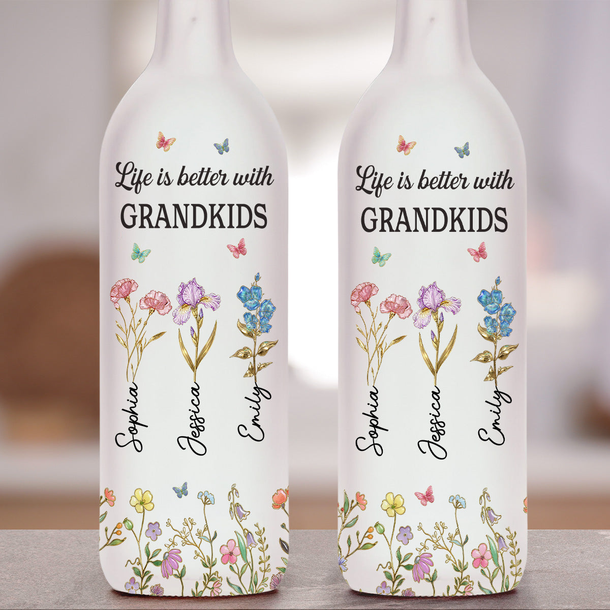 Better Life With Grandkinds - Personalized Bottle Lamp