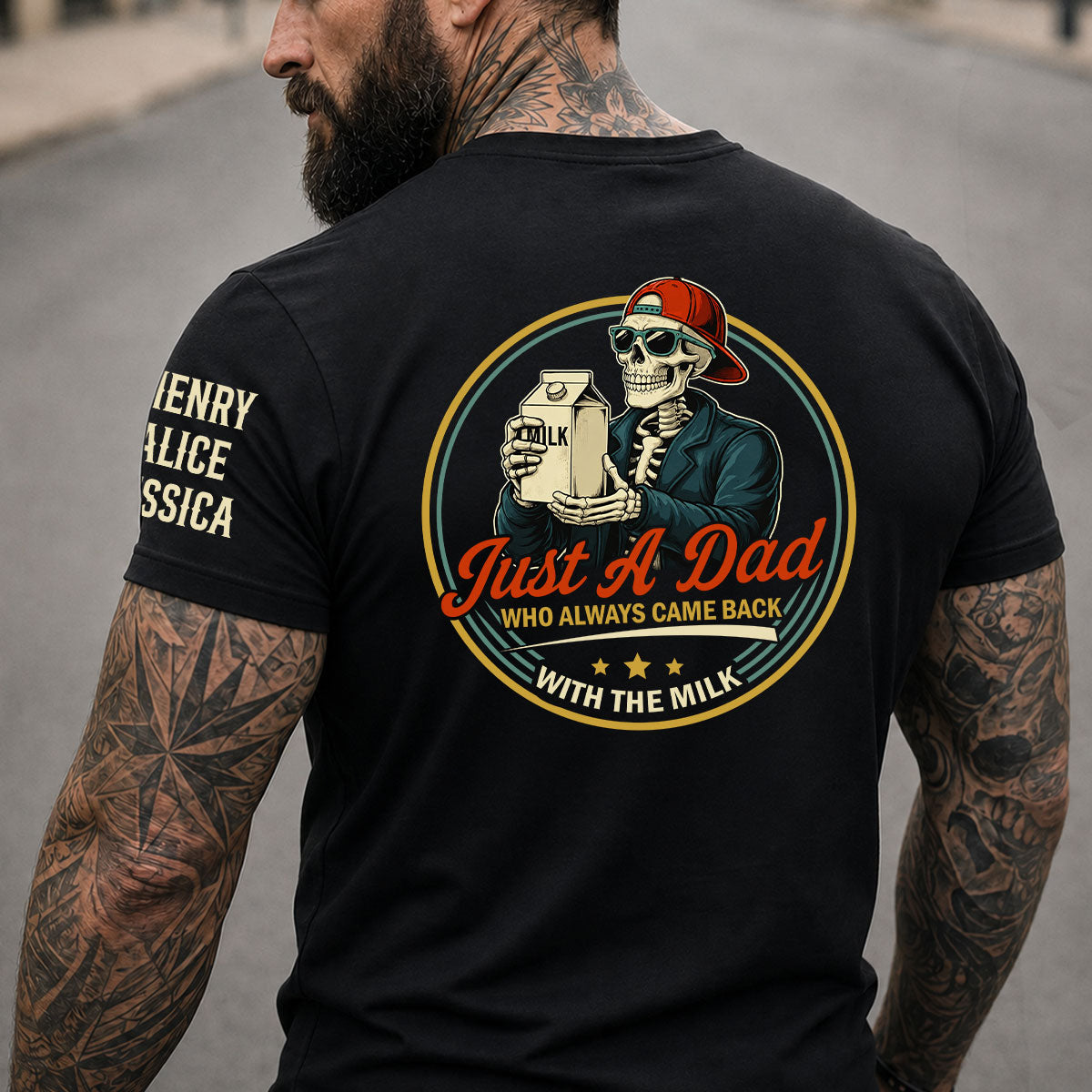 Custom Father's Day, Special Gift for Dad & Grandpa • Dad Joke - Personalized Shirt With Design On Sleeve