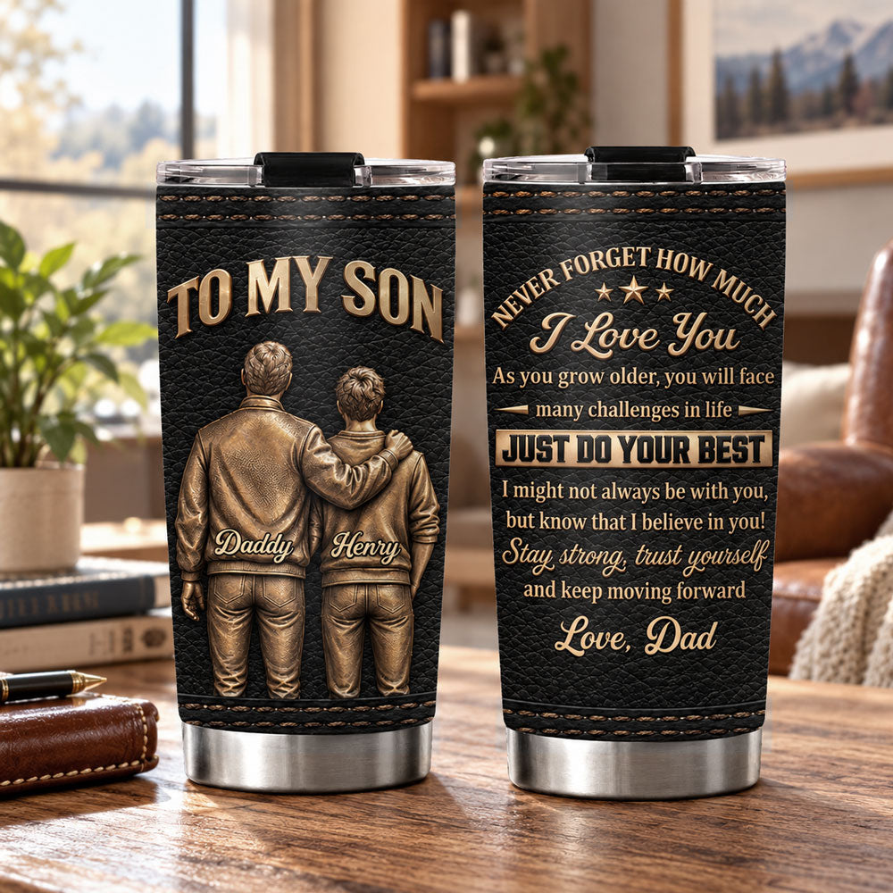 Custom Christmas Birthday Gifts For Son • Believe In Yourself - Personalized Tumbler