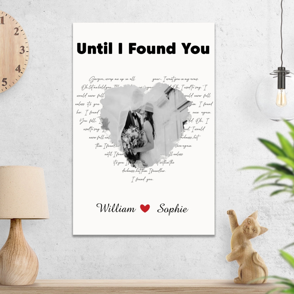 Couple Anniversary Song Lyrics Wall Art - Personalized Poster