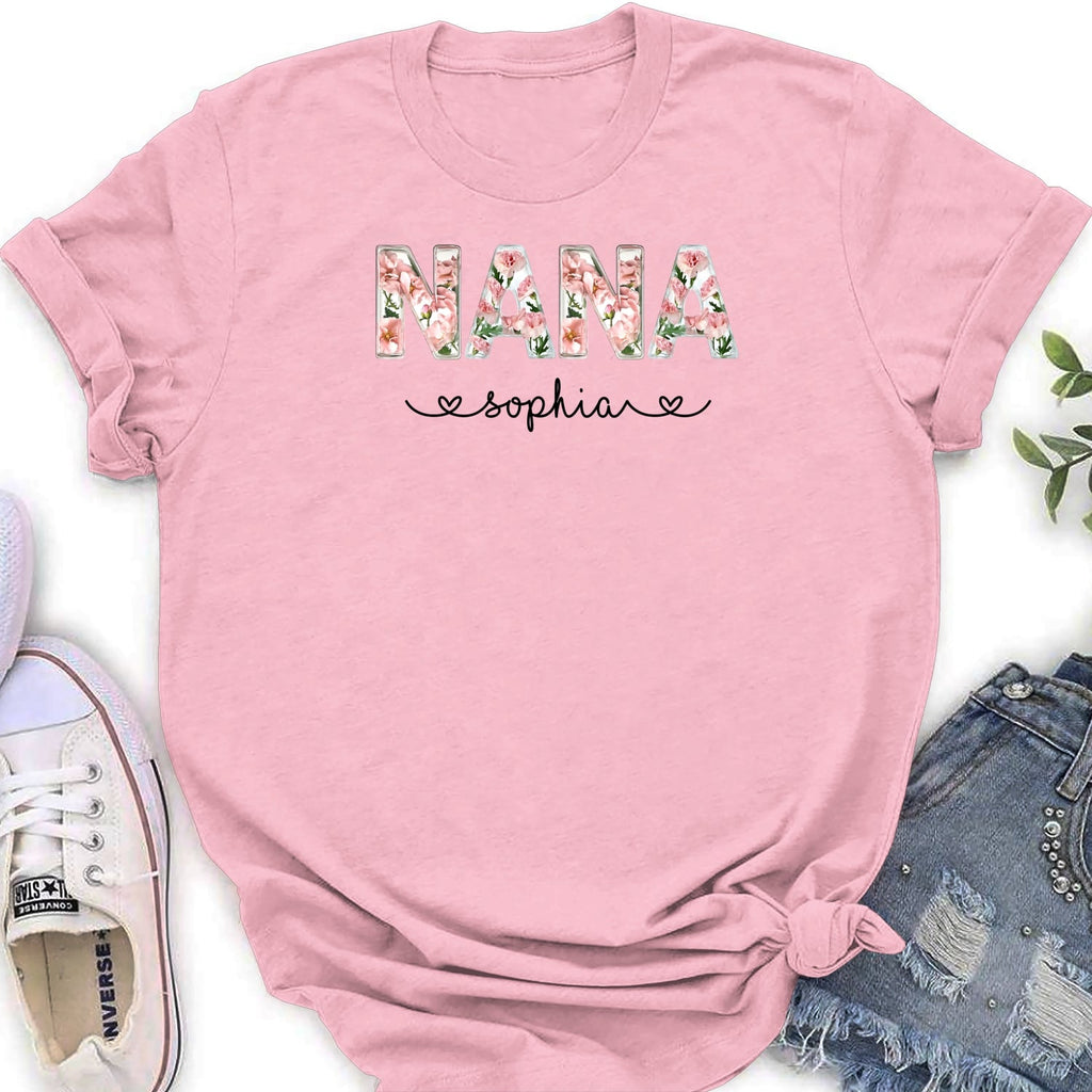 Custom Christmas & Birthday Gift for Grandma • Grandma Birth Month Flower - Personalized Shirt