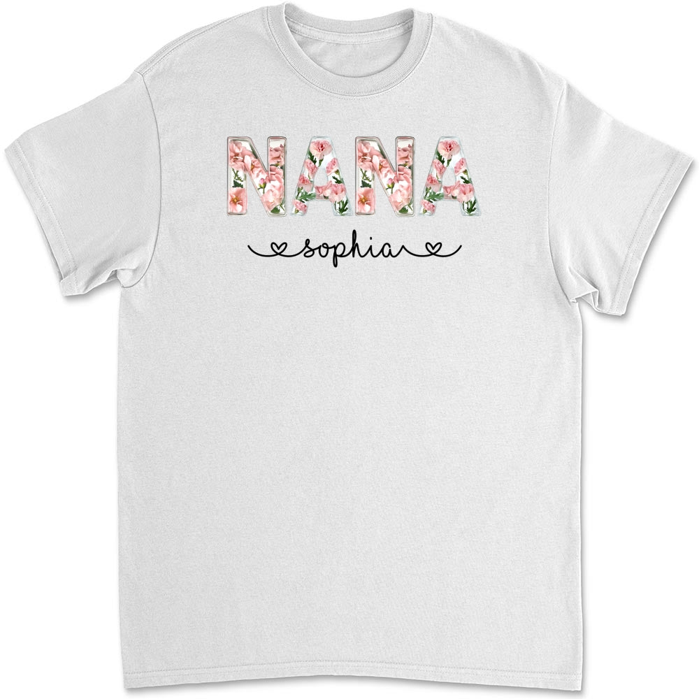 Custom Christmas & Birthday Gift for Grandma • Grandma Birth Month Flower - Personalized Shirt