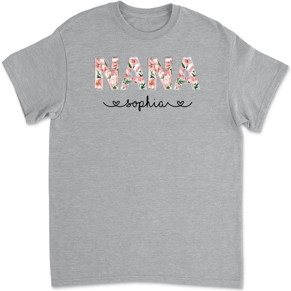 Custom Christmas & Birthday Gift for Grandma • Grandma Birth Month Flower - Personalized Shirt