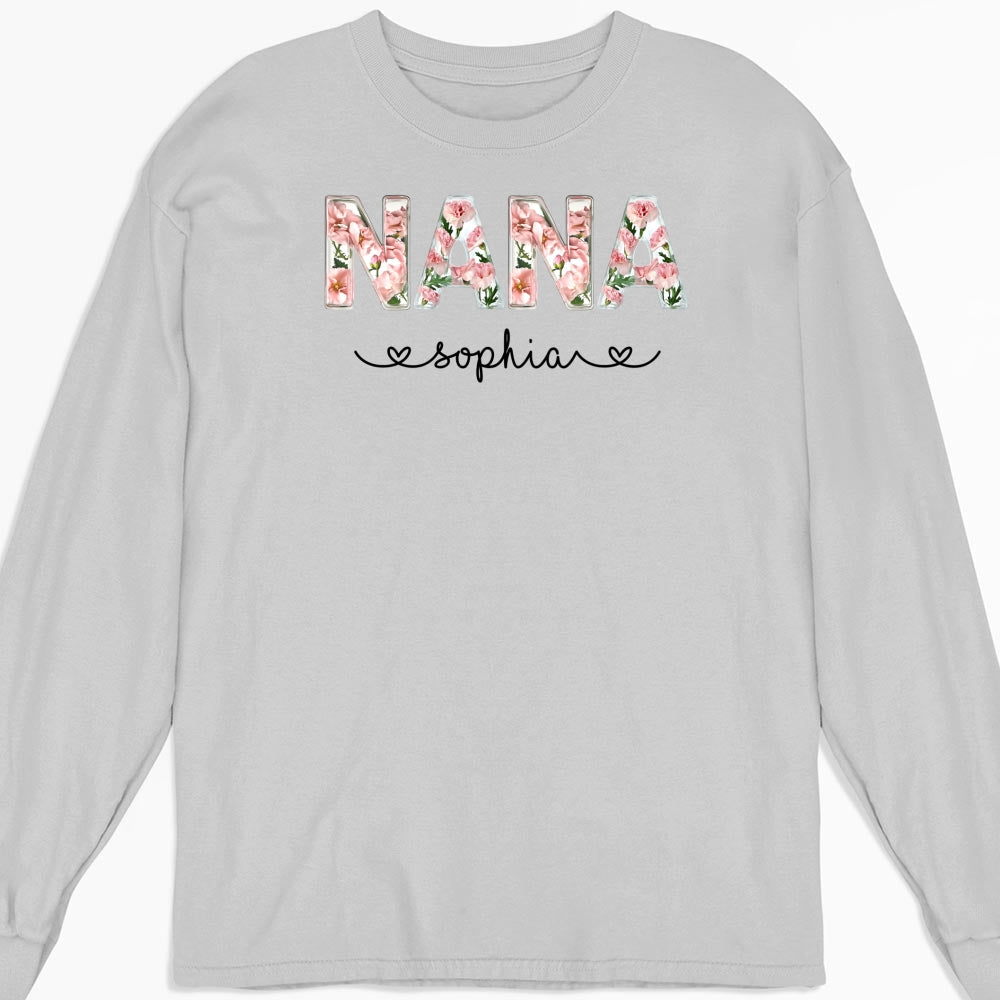 Custom Christmas & Birthday Gift for Grandma • Grandma Birth Month Flower - Personalized Shirt