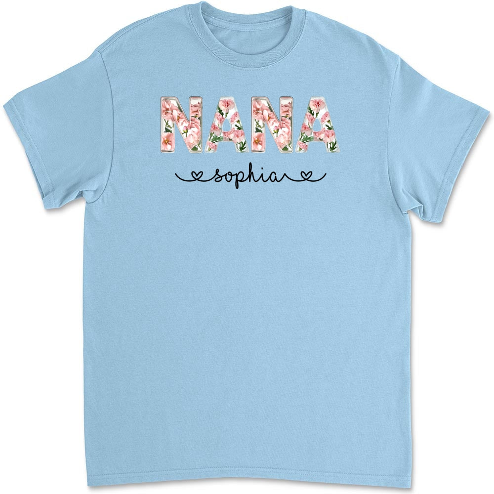 Custom Christmas & Birthday Gift for Grandma • Grandma Birth Month Flower - Personalized Shirt
