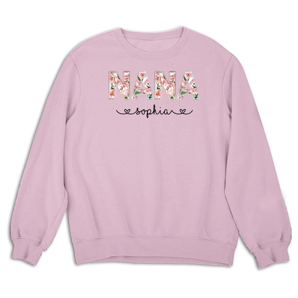 Custom Christmas & Birthday Gift for Grandma • Grandma Birth Month Flower - Personalized Shirt