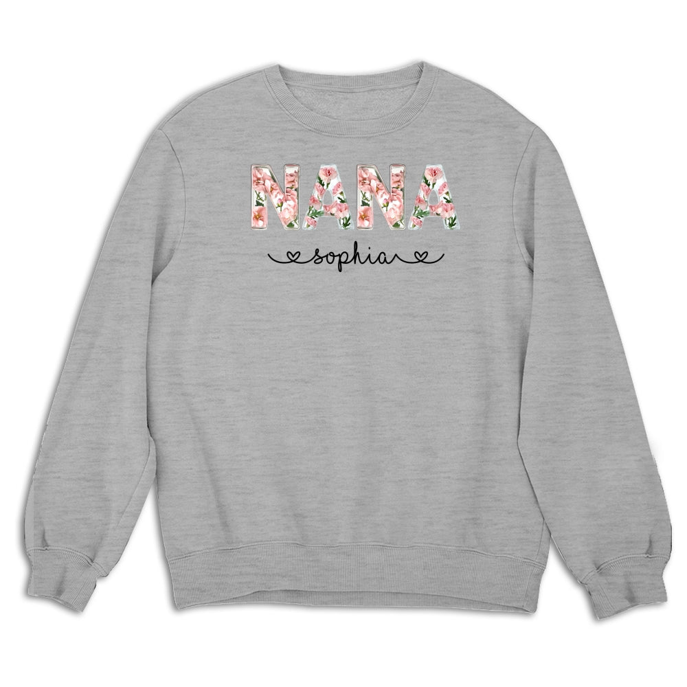 Custom Christmas & Birthday Gift for Grandma • Grandma Birth Month Flower - Personalized Shirt