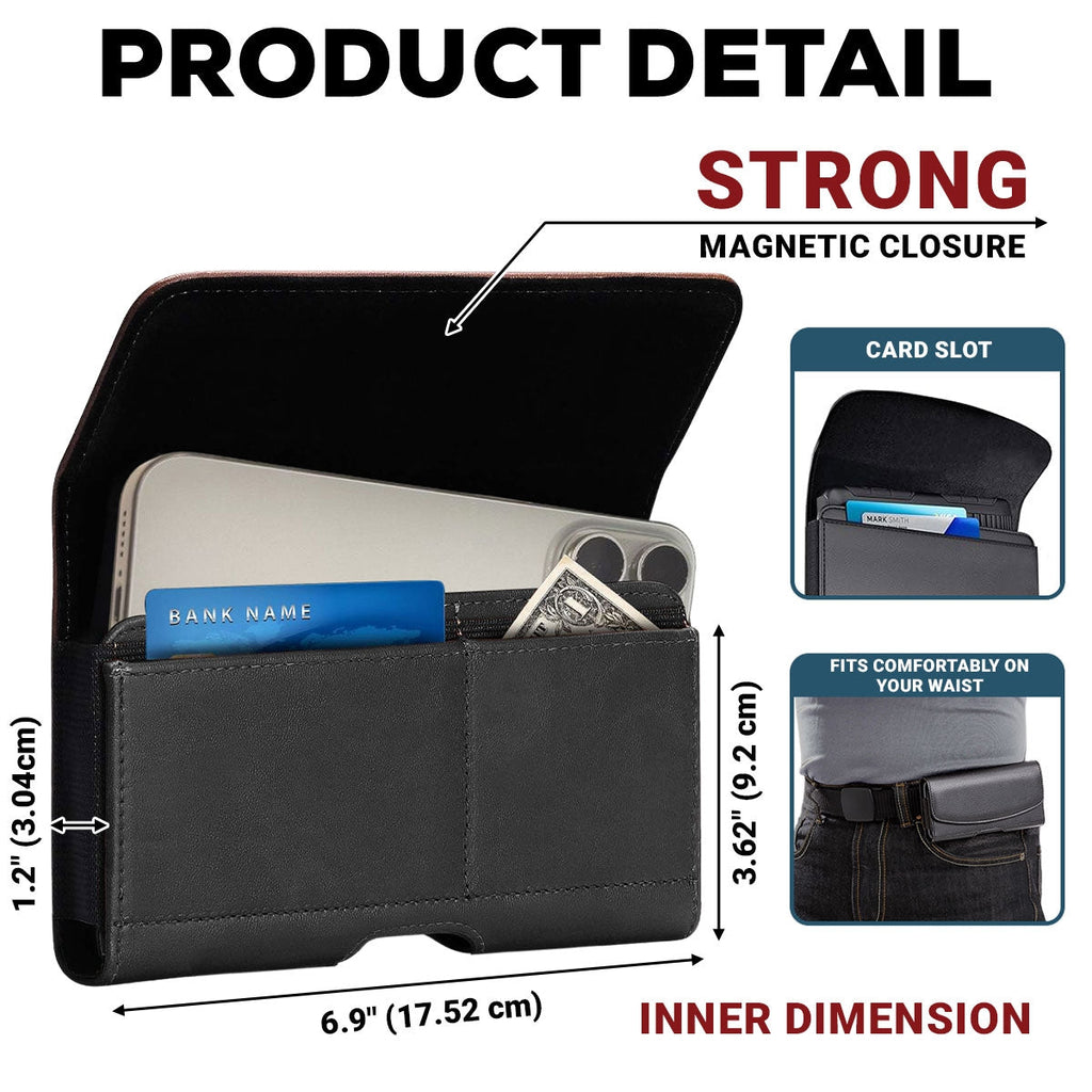 Best Dad - Personalized Leather Phone And Card Holster