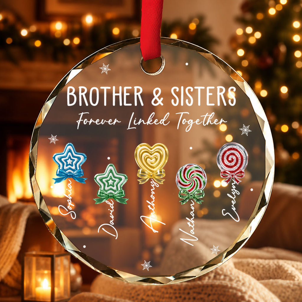 Forever Linked Together - Personalized Glass Ornament