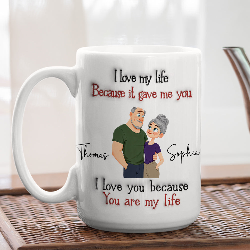 Custom Christmas & Birthday Keepsake Gift • My Life - Personalized 3D Inflated Effect Mug