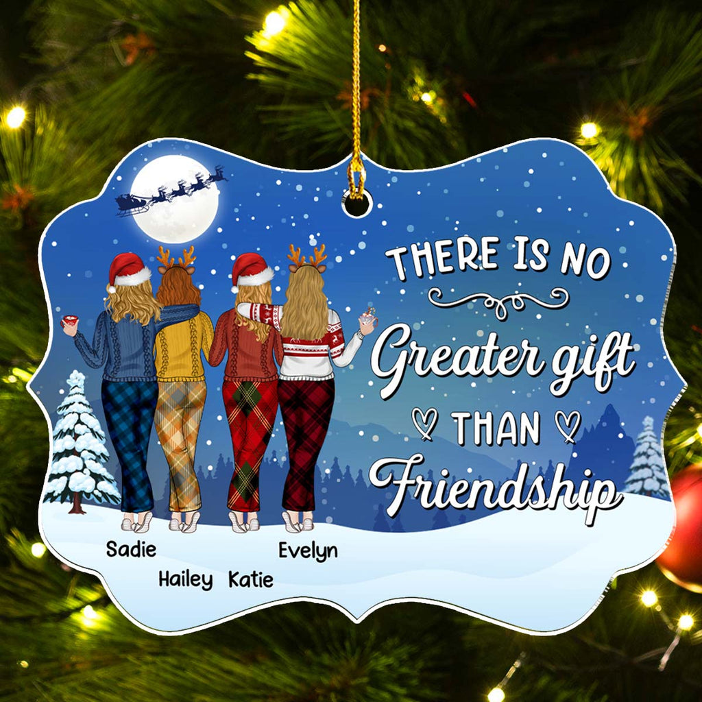 Custom Friendship Christmas Ornament, Best Friend Gift •  Beautiful Friendship - Personalized Acrylic Ornament