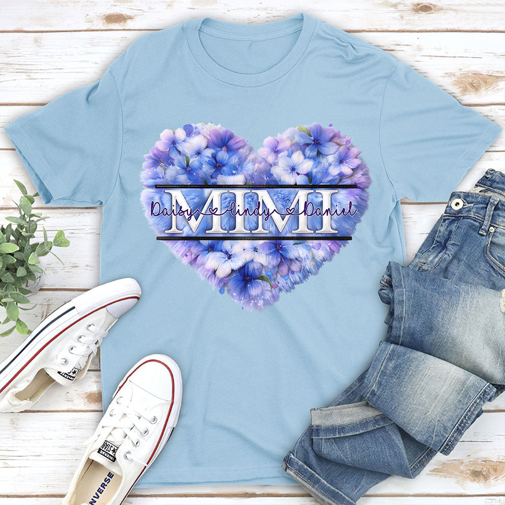 Custom Mother's Day Gift for Mom & Grandma • Grandma Birth Month Flower - Personalized Shirt
